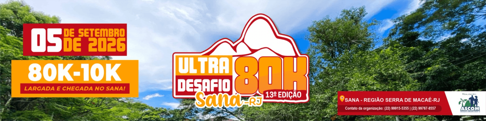 Corrida 13º Ultradesafio Sana - Macaérj 2026 em Macaé, RJ
