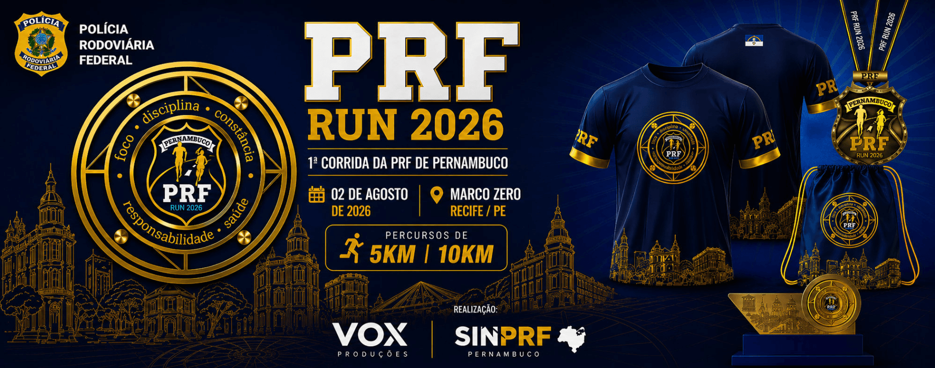 Corrida Prf Run 2026 - 1ª Corrida Da Polícia Rodoviária Federal De Pernambuco em Recife, PE