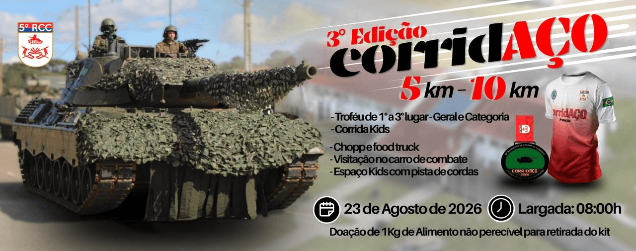 Corrida 5º De Tanks Run - Corridaço - 3ª Edição em Rio Negro, PR