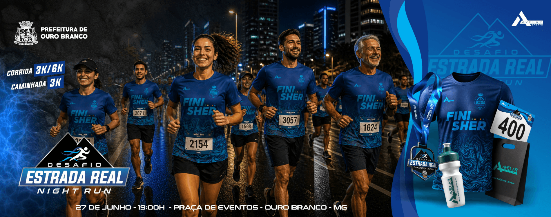 Corrida Desafio Estrada Real - Night Run em Ouro Branco, MG