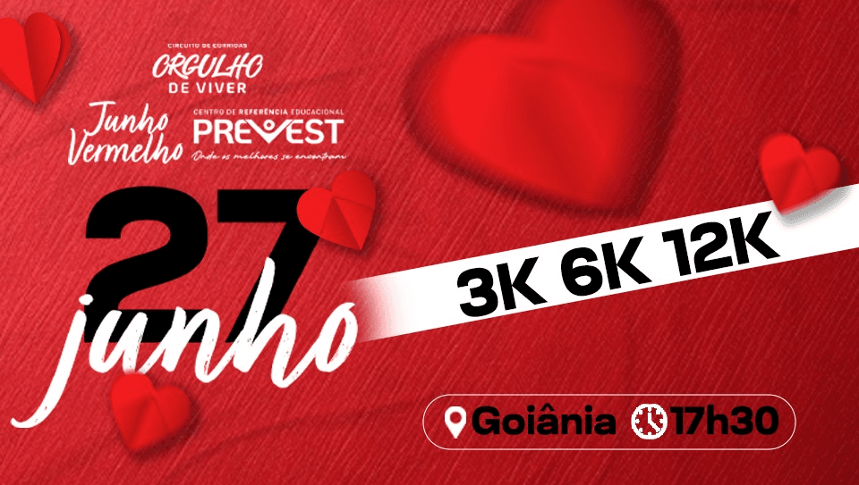 Corrida Circuito Orgulho De Viver Etapa Junho Vermelho Colégio Prevest em Goiânia, GO