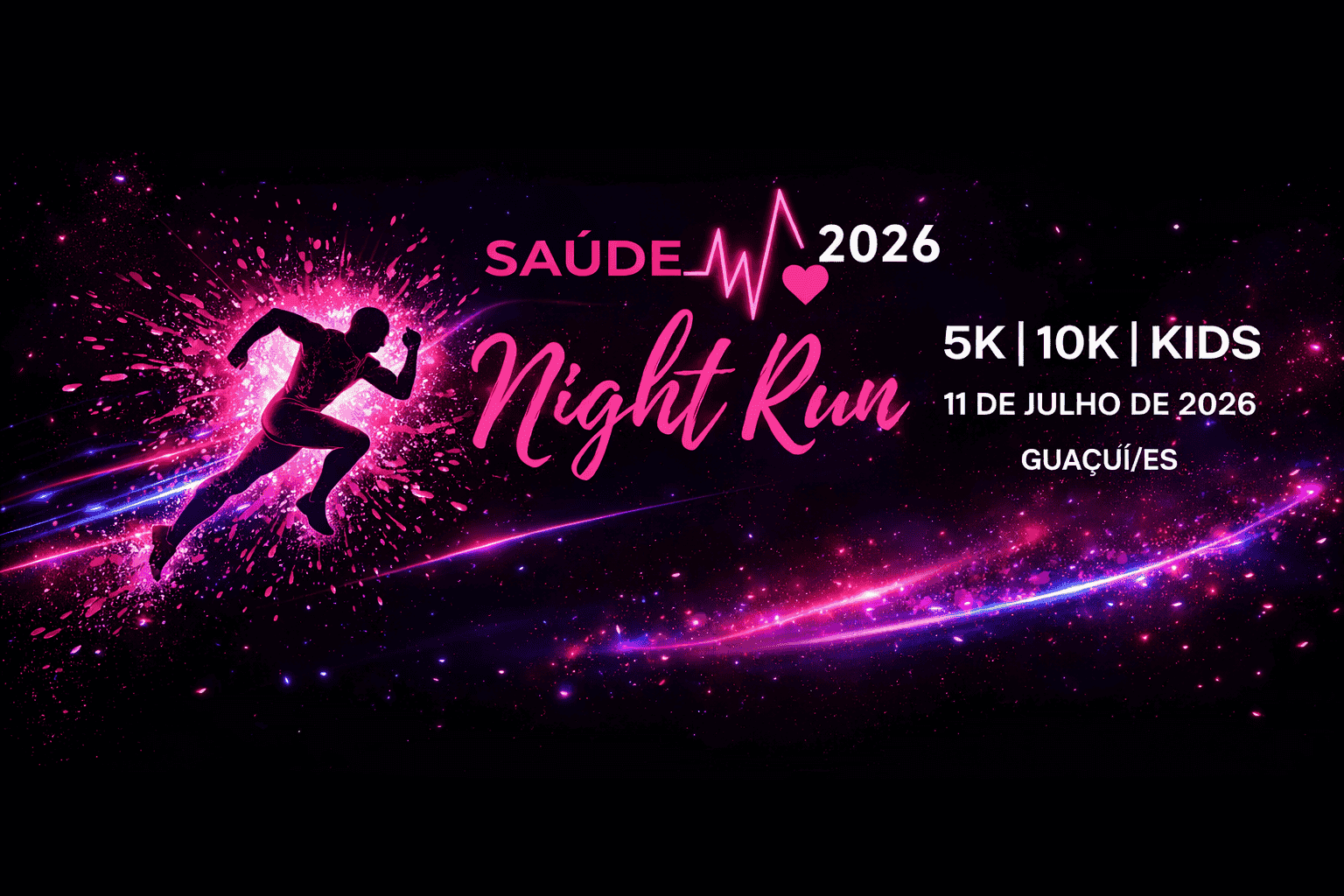 Corrida Corrida Saúde Night Run 2026 em Guaçuí, ES