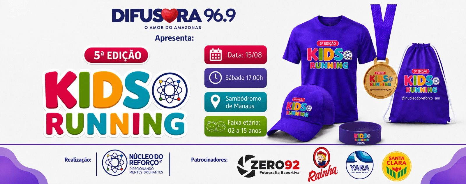 Corrida 5ª Corrida Kids Núcleo Do Reforço em Manaus, AM