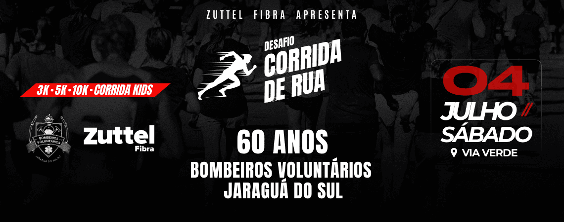 Corrida Desafio De Corrida 60 Anos Do Corpo De Bombeiros Voluntários De Jaraguá Do Sul em Jaraguá do Sul, SC