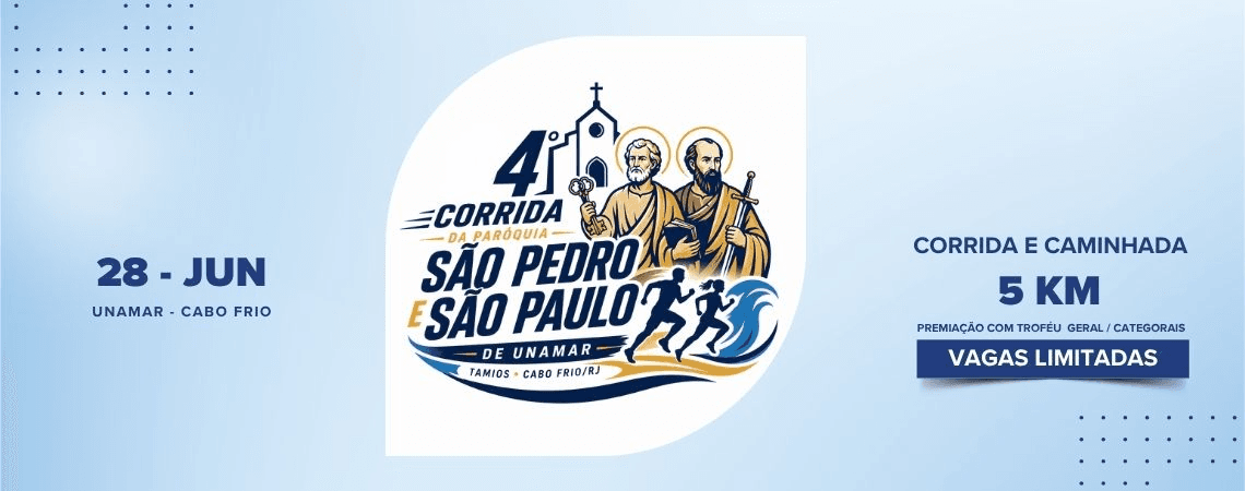 Corrida 4° Corrida E Caminhada Da Paróquia De São Pedro E São Paulo em Cabo Frio, RJ