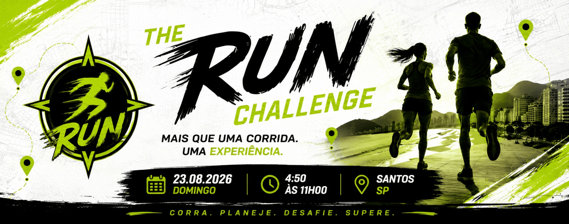 Corrida The Run Challenge em Santos, SP