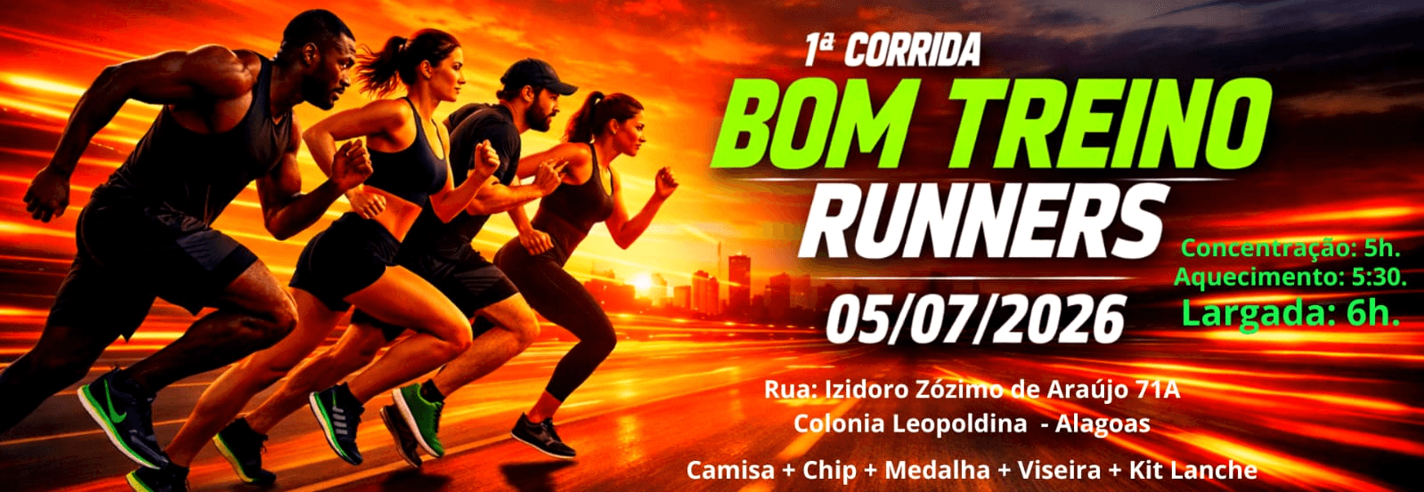 Corrida 1ª Corrida Bom Treino Runners em Colônia Leopoldina, AL