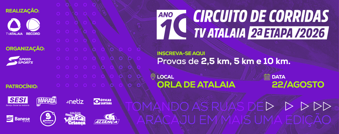 Corrida Circuito De Corridas Tv Atalaia - 2ª Etapa em Aracaju, SE