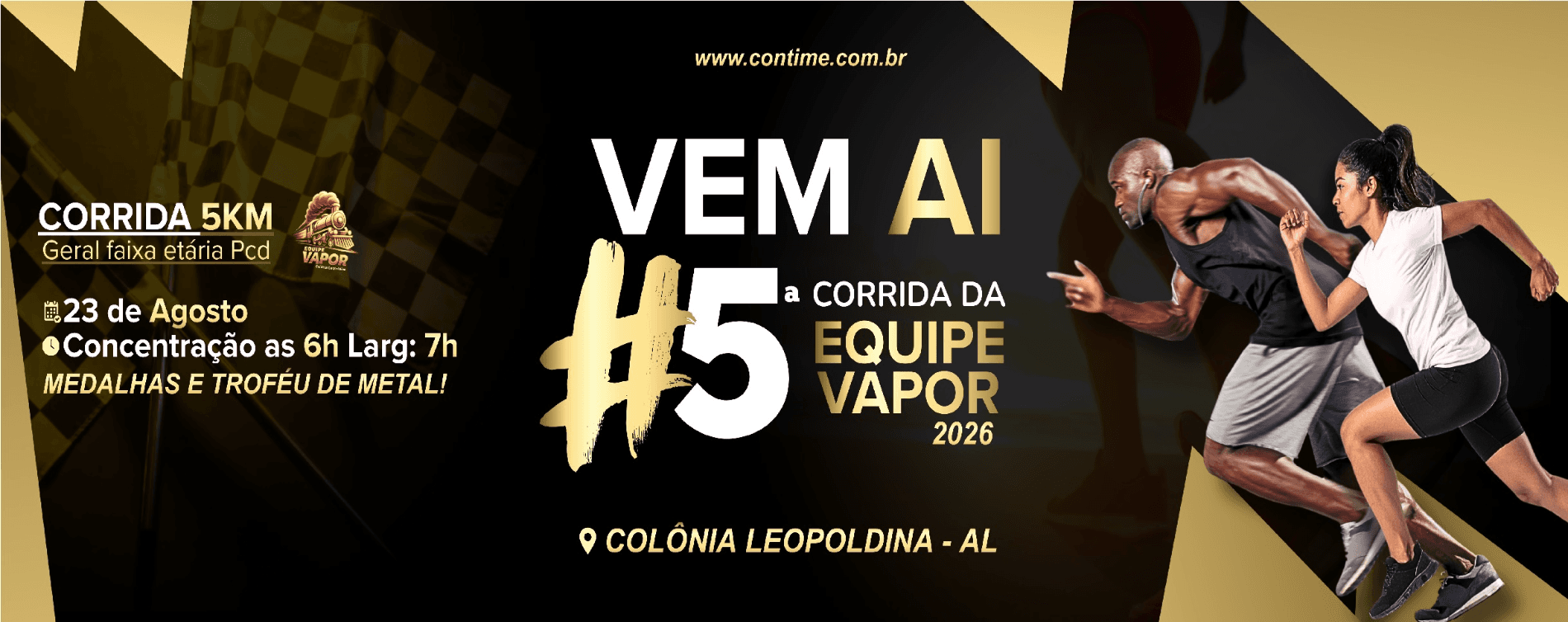 Corrida 5ª Corrida Da Equipe Vapor 2026 em Colônia Leopoldina, AL