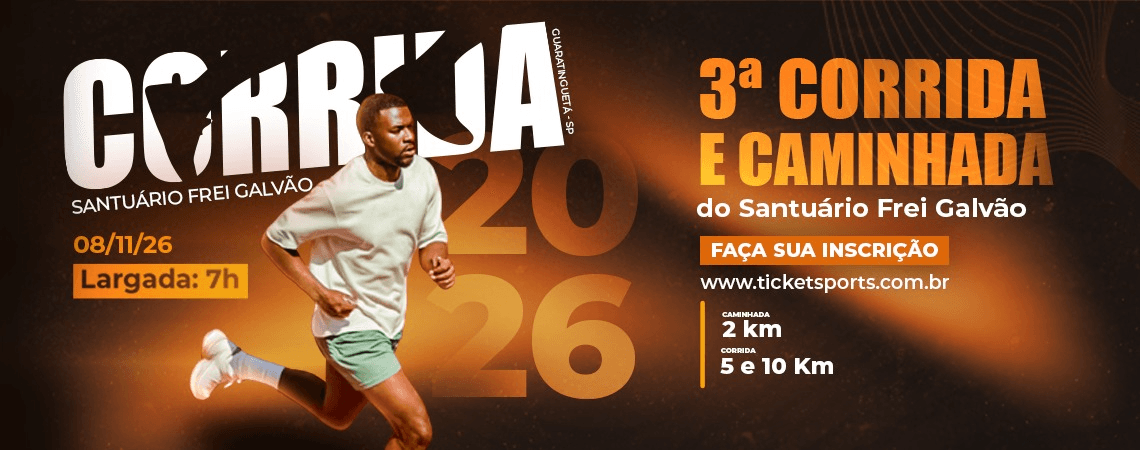 Corrida Santuário Frei Galvão — corrida em Guaratinguetá, SP