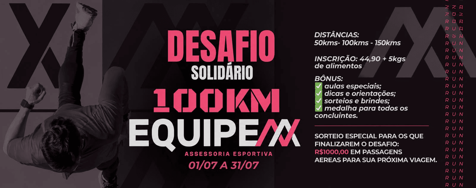 Corrida Desafio 100K Equipe N.A em Maringá, PR