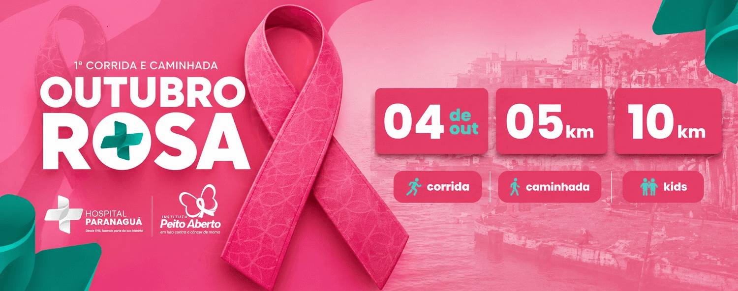 Corrida 1ª Corrida E Caminhada Outubro Rosa - Hospital Paranaguá E Instituto Peito Aberto em Paranaguá, PR