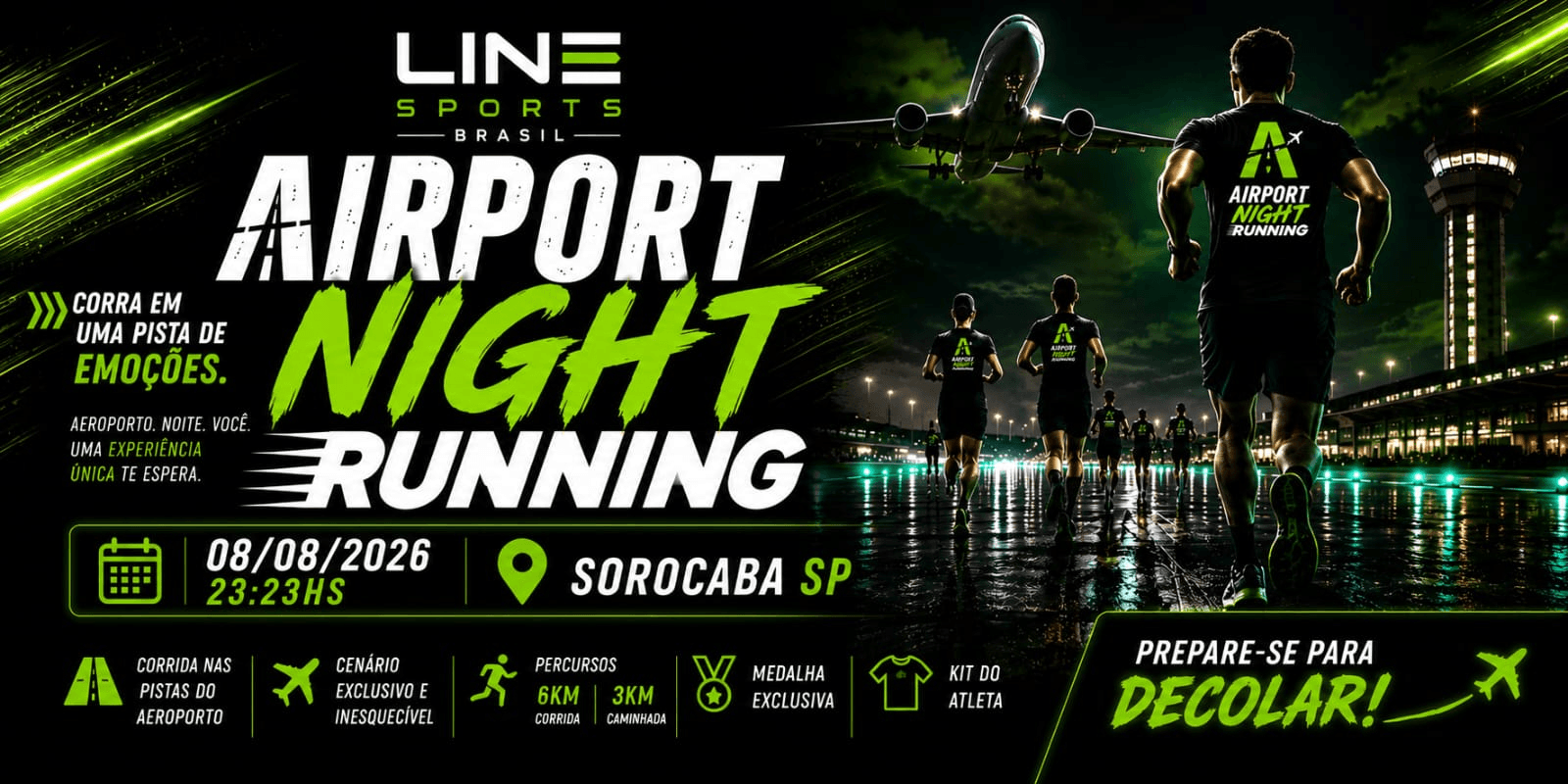 Corrida Airport Night Running 2026 em Sorocaba, SP