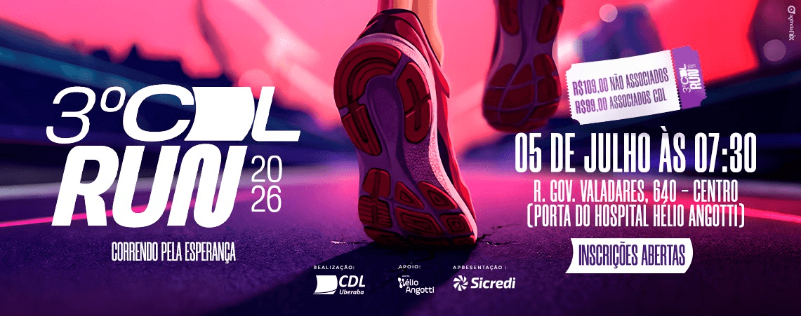 Corrida 3ª Cdl Run em Uberaba, MG