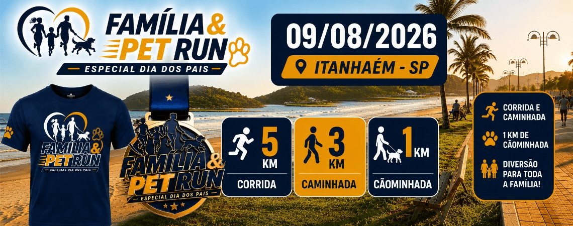 Família Pet Run - 1ª Edição — corrida em Itanhaém, SP