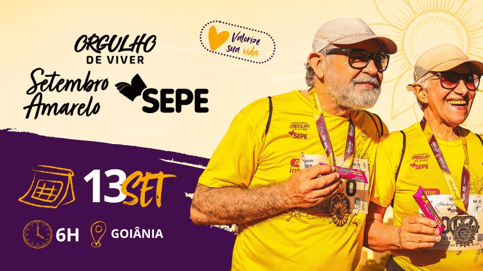 Corrida 5ª Edição Da Corrida Orgulho De Viver - Setembro Amarelo Sepe em Goiânia, GO