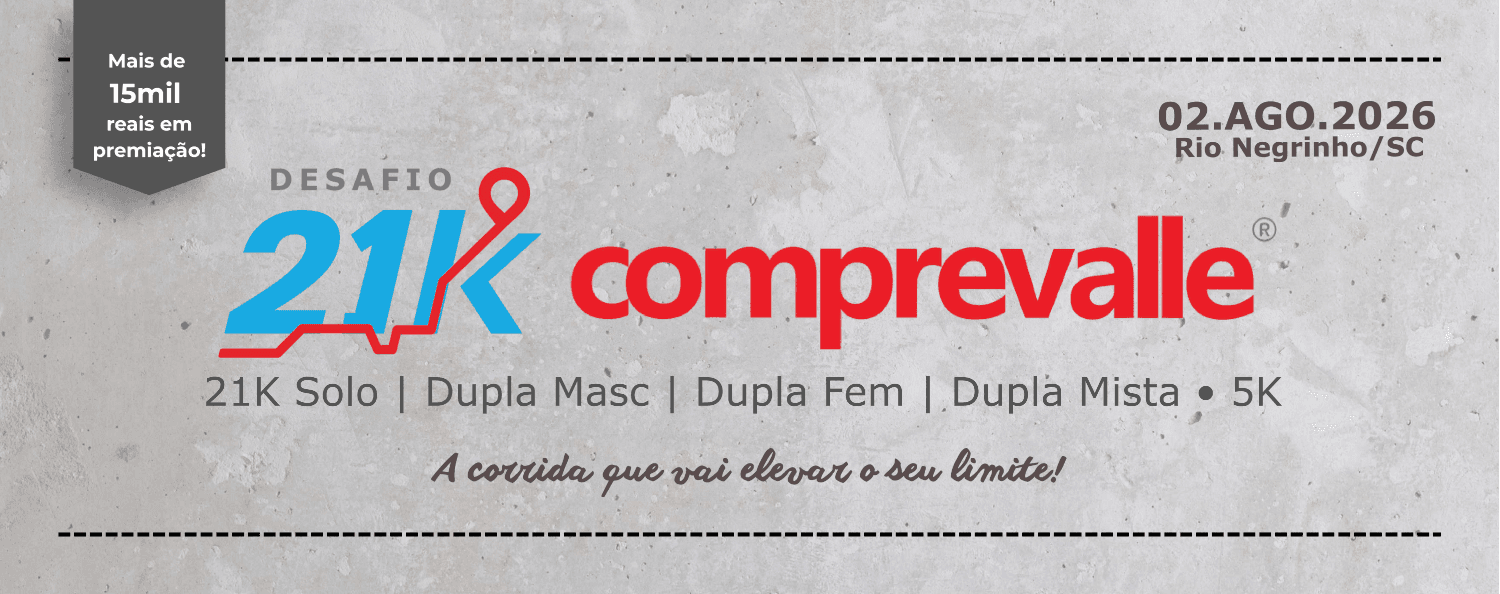 Desafio 21k Comprevalle — corrida em Rio Negrinho, SC