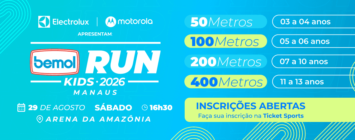 Corrida Bemol Run Manaus Kids em Manaus, AM