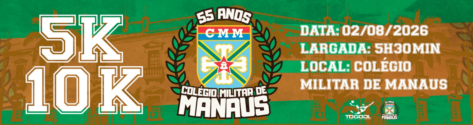 Corrida Colégio Militar De Manaus - 55 Anos Cmm em Manaus, AM