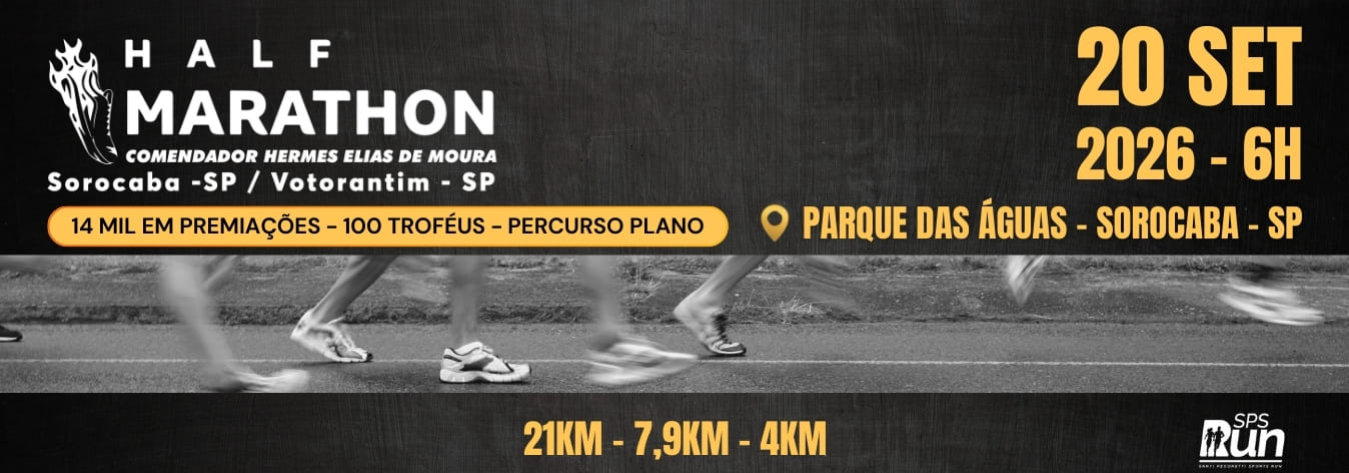 Corrida Half Marathon Comendador Hermes Elias De Moura em Sorocaba, SP