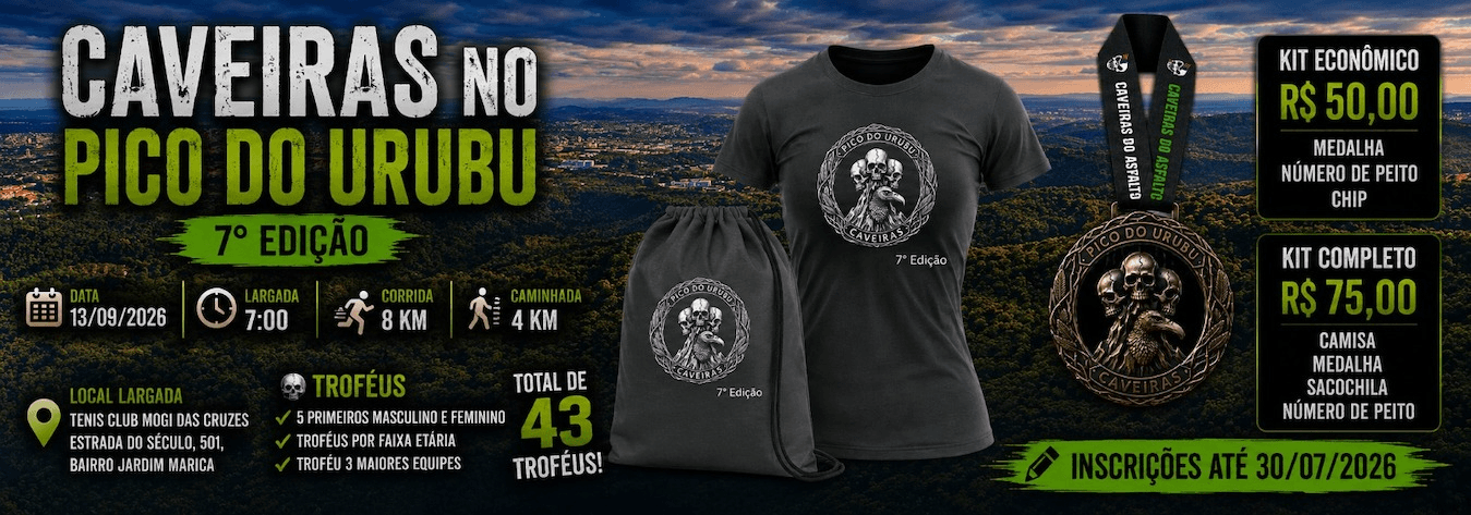 Corrida Caveiras No Pico Do Urubu - 7 Edicao em Mogi das Cruzes, SP