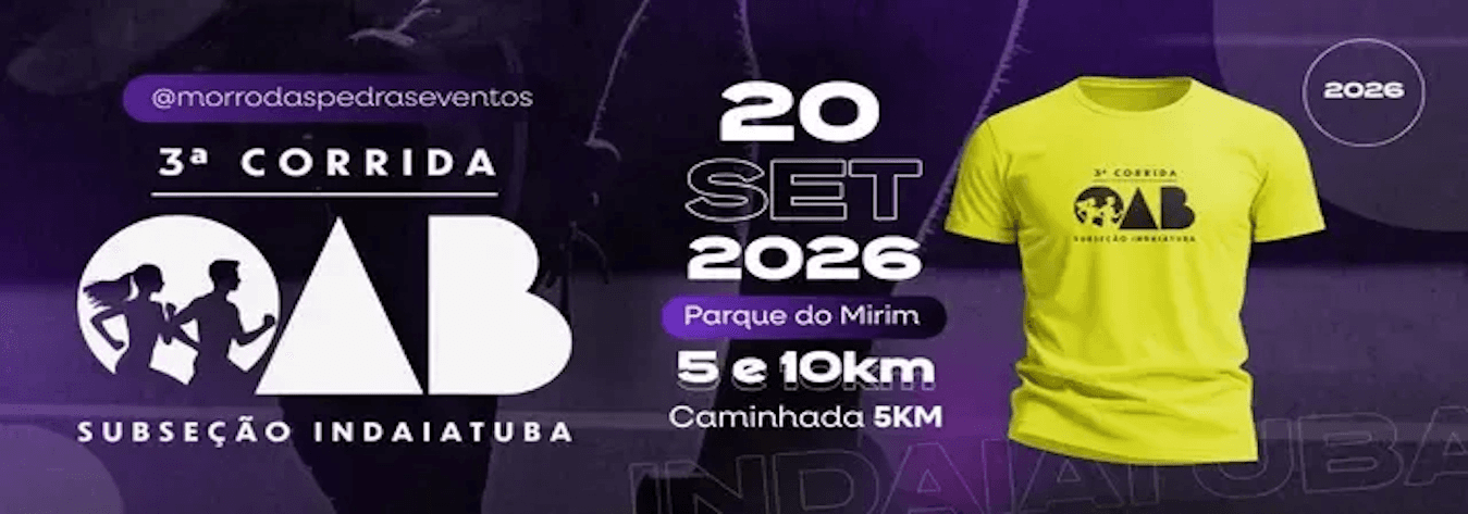 Corrida 3 Edição Corrida E Caminhada Oab Sp Indaiatuba em Indaiatuba, SP