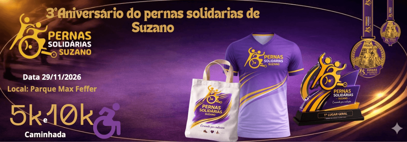 3 Aniversario Do Pernas Solidarias Suzano — corrida em Suzano, SP