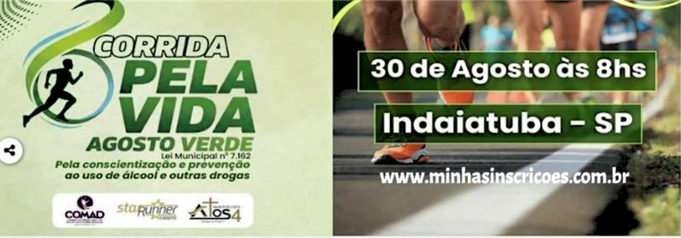 Corrida Corrida Pela Vida - Agosto Verde em Indaiatuba, SP